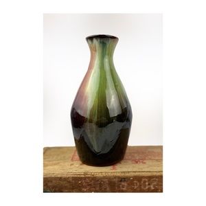 Vintage Signed Irish Rossa Studio Pottery Vase Tipperary Clay Boho Drip Glaze